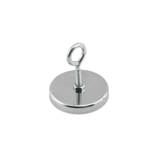 Master Magnetics Ceramic Hang-It Magnet RB50EB with Attached Eyebolt 35 Lbs. Pull Chrome Plating - Pkg Qty 25